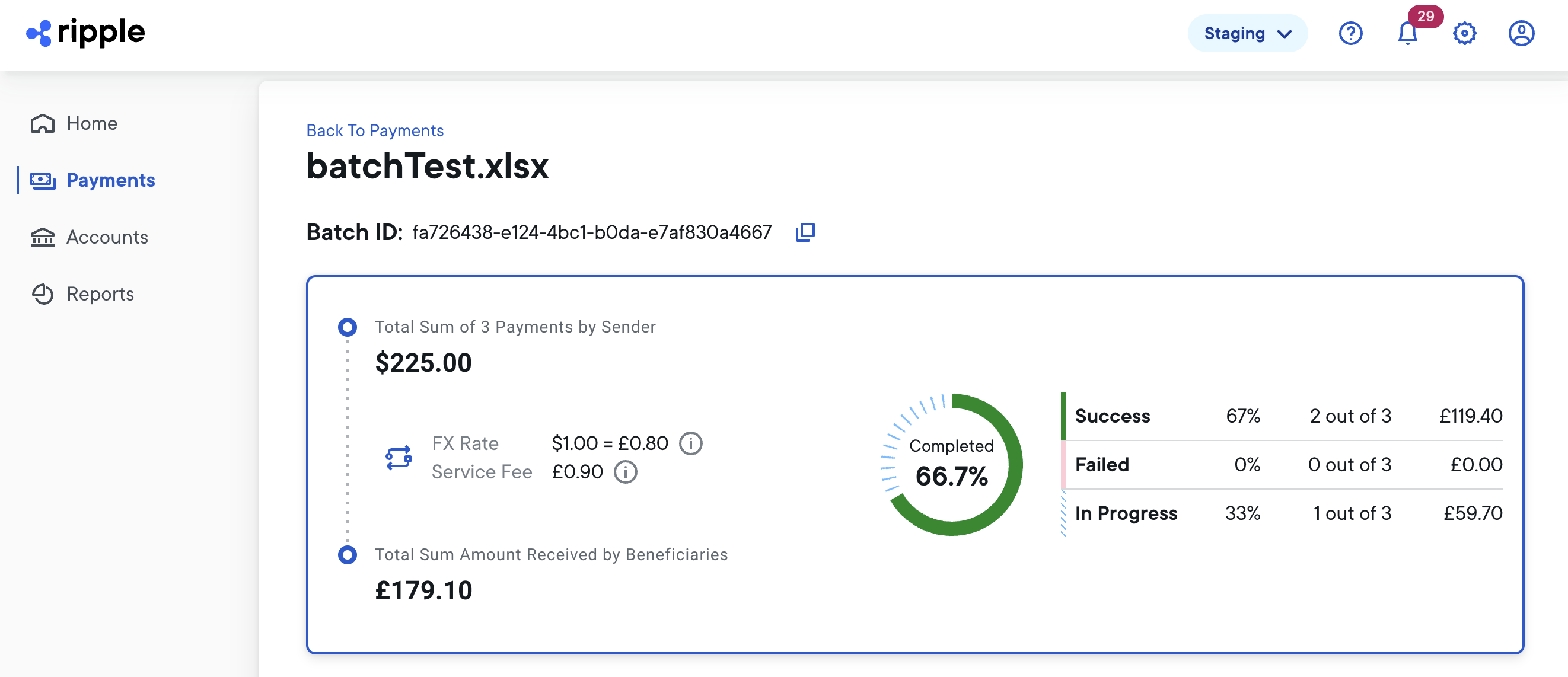 Batch payment complete